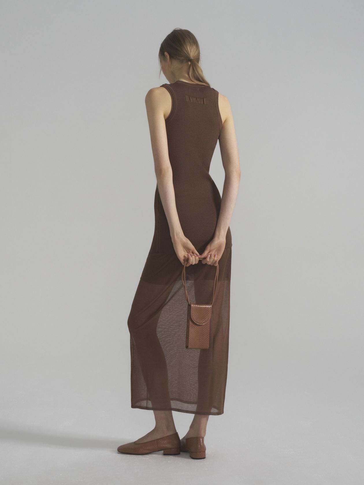 Ella silk knitted midi skirt - фото 2