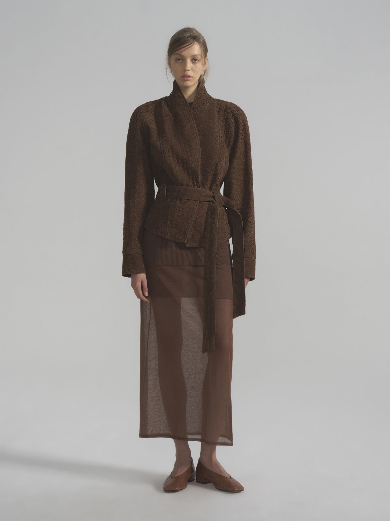 Ella silk knitted midi skirt - фото 3