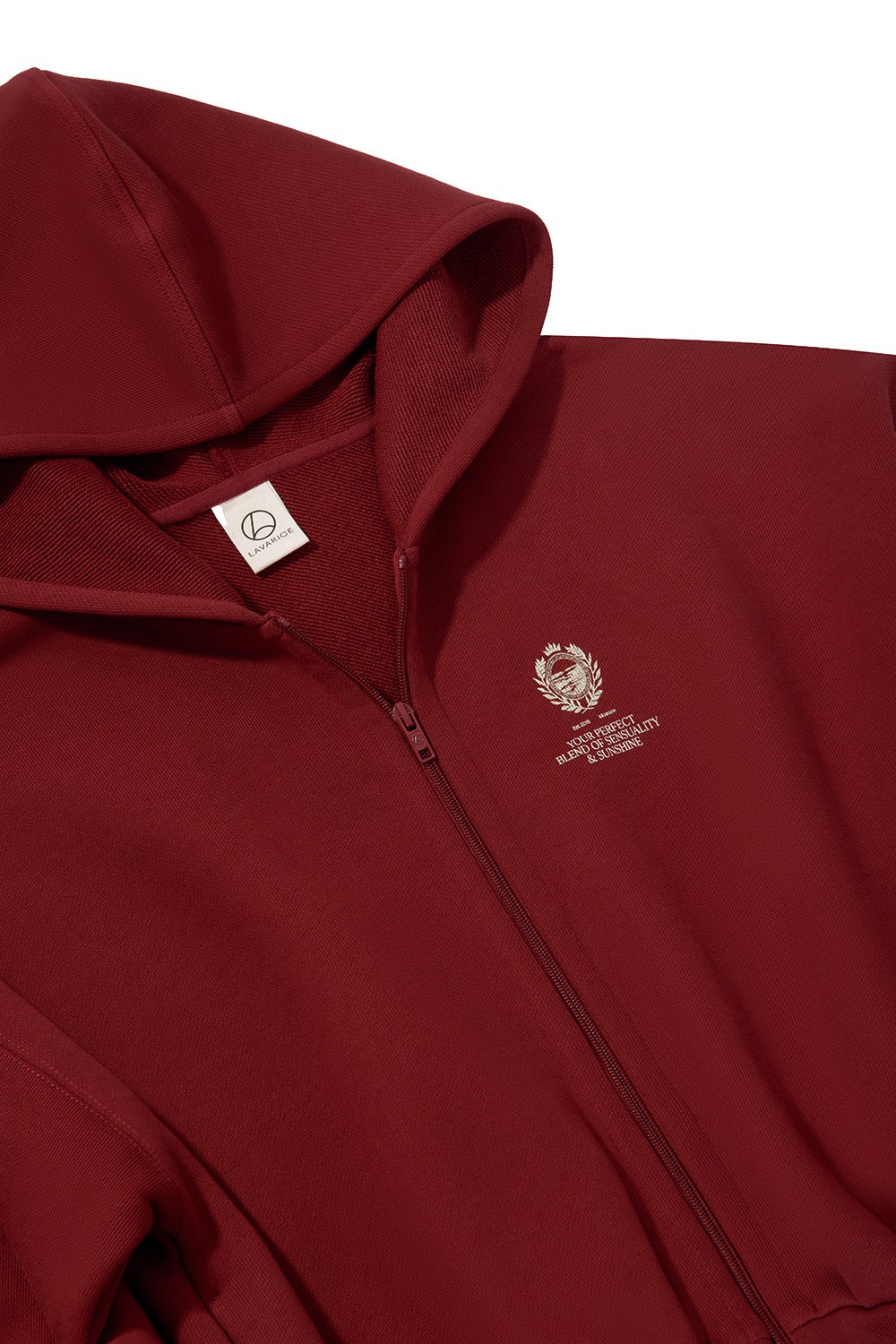 Толстовка на молнии с принтом ATHLEISURE Бордо - фото 5