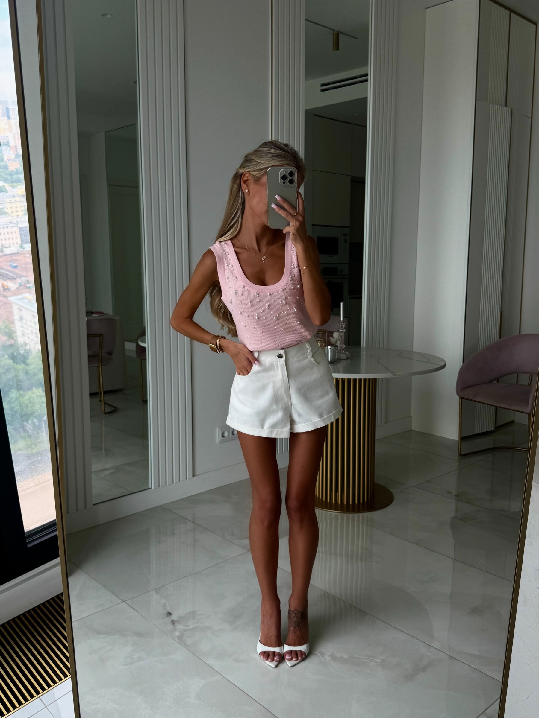 Джинсовые шорты с подворотом — Indress