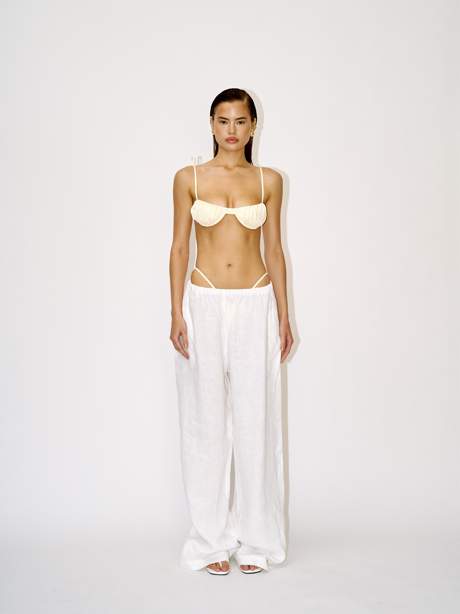 Брюки из льна white — Nuenue