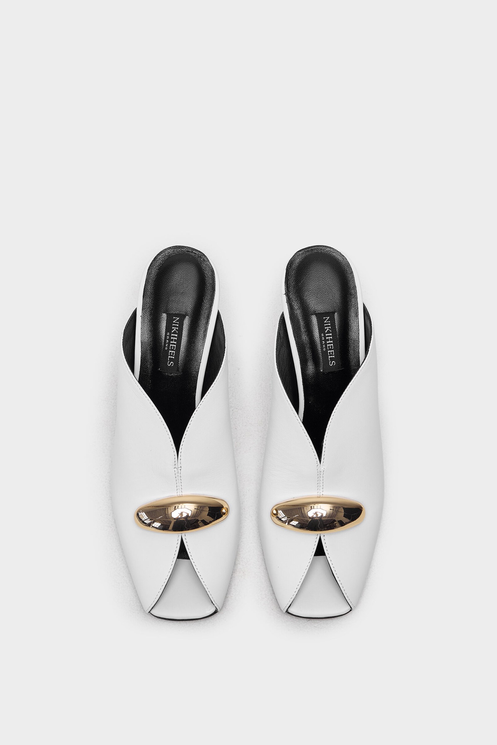 Сабо ХЛОЯ 80 mm экстра Белая кожа — NIKIHEELS