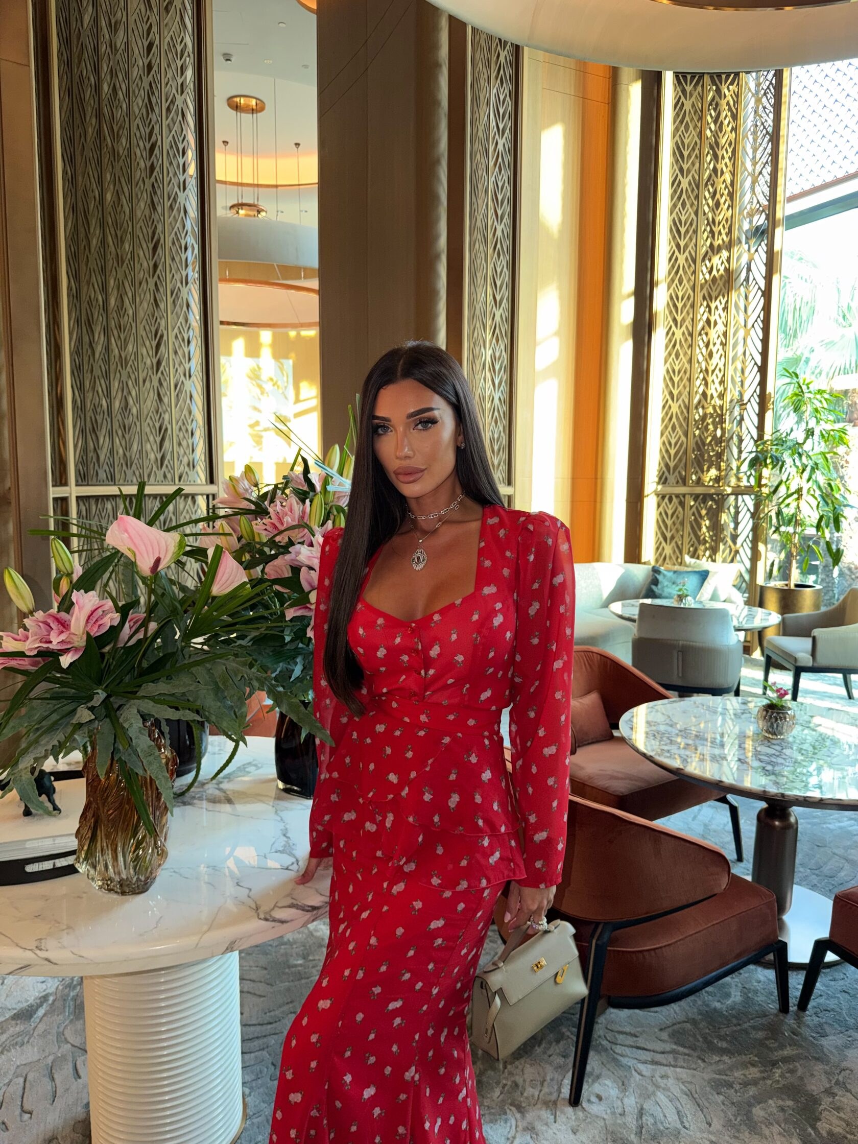 Комплект красный с баской — Alani Couture
