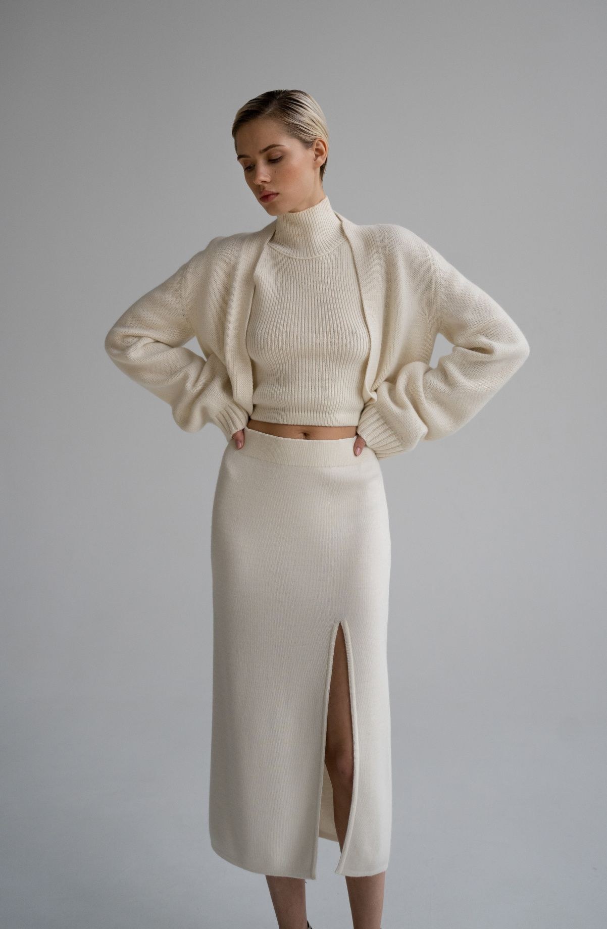 Cardigan knitted Australian merino - Level44