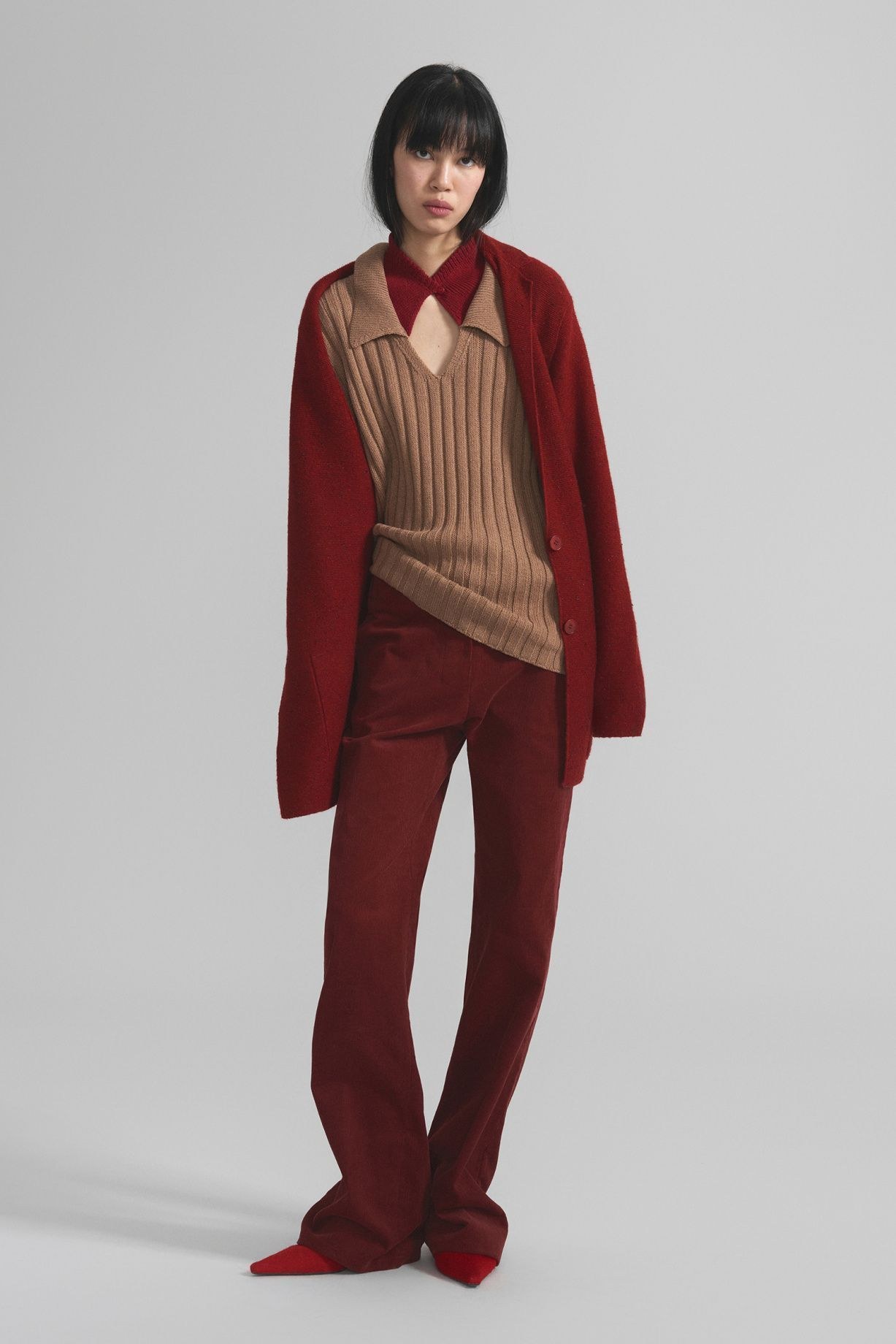 Two-tone cashmere and Peruvian cotton sweater - фото 4