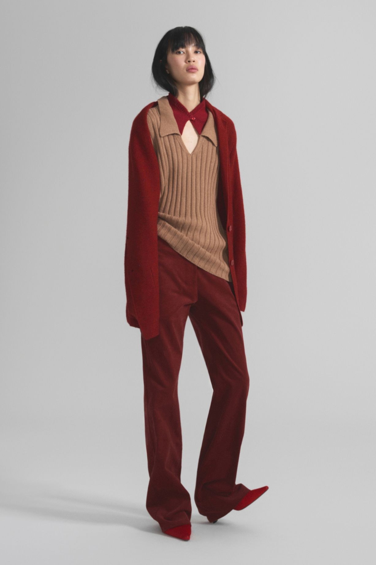 Two-tone cashmere and Peruvian cotton sweater - фото 5