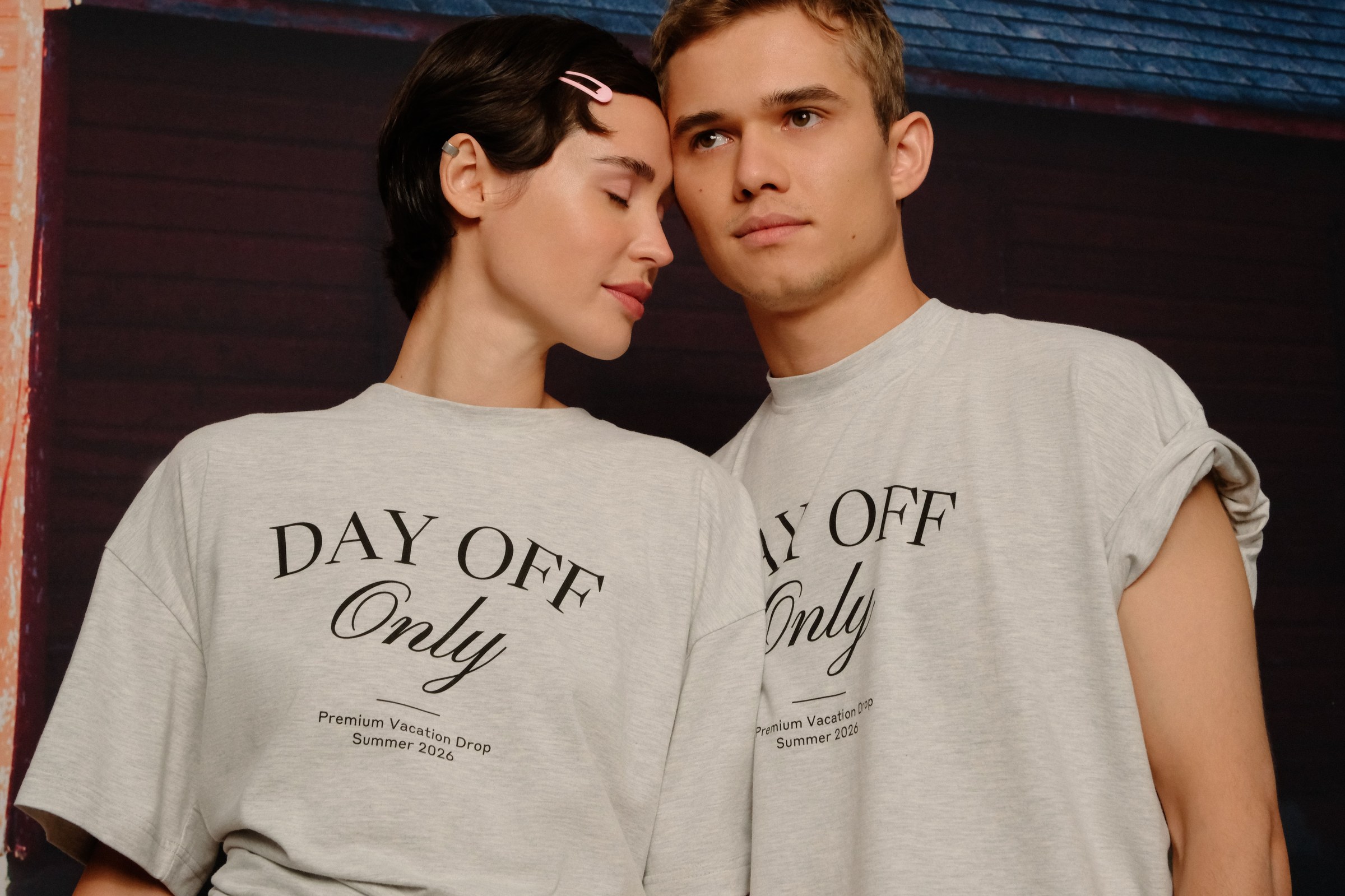 Футболка "Day off only" серая - фото 6