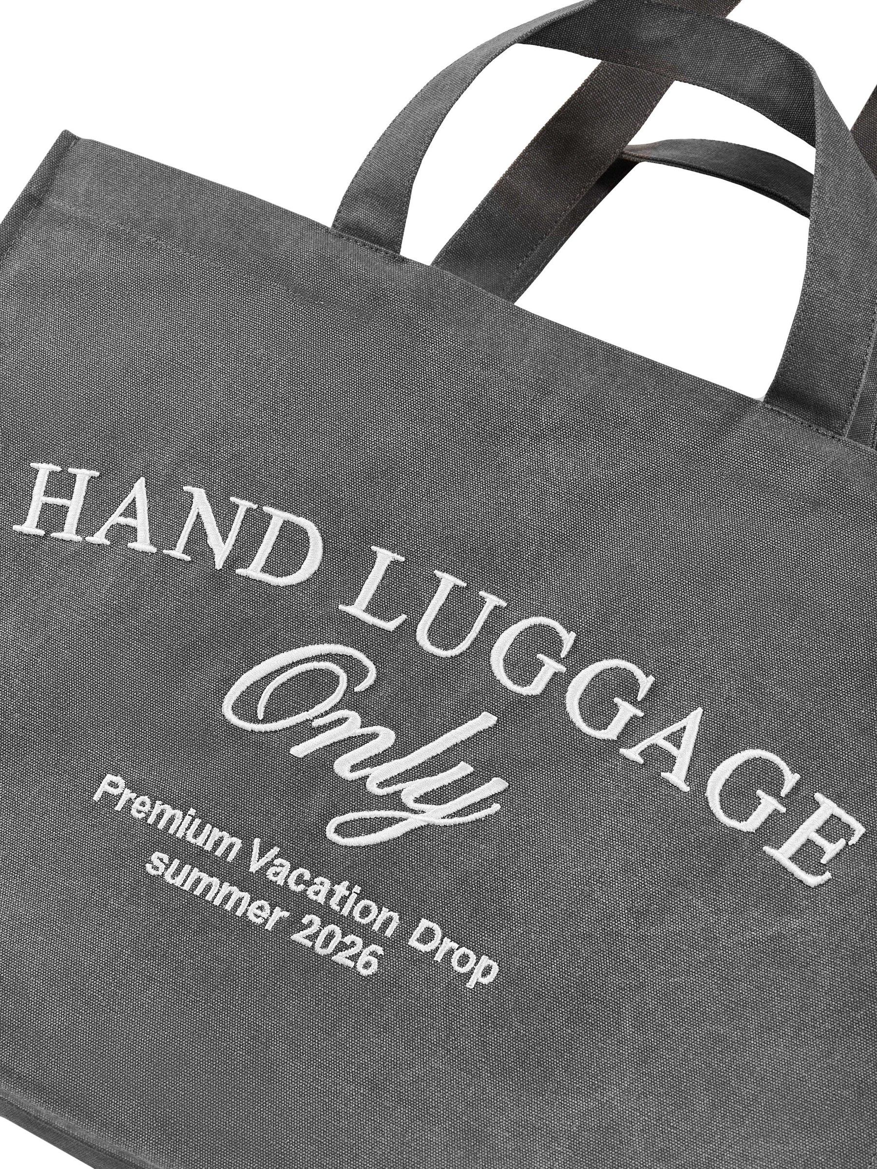 Сумка "Hand luggage only" серая - фото 3